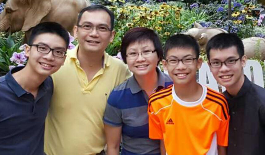 The Tay family: Alex and Julie with their three sons, Michael, Gabriel and Ezekiel